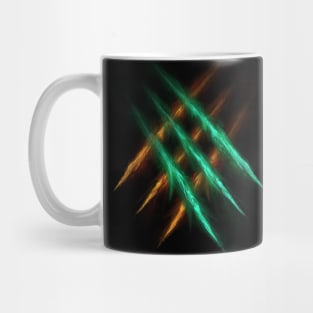 Claws scratches mint/orange Mug